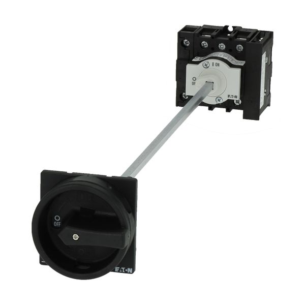 Main switch, P1, 40 A, rear mounting, 3 pole + N, 1 N/O, 1 N/C, STOP function, With black rotary handle and locking ring, Lockable in the 0 (Off) posi image 5