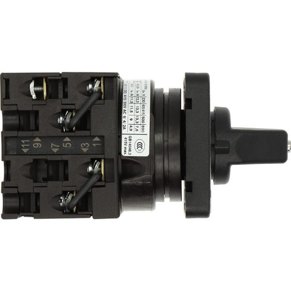 Reversing switches, T0, 20 A, flush mounting, 3 contact unit(s), Contacts: 5, 60 °, maintained, With 0 (Off) position, 1-0-2, Design number 8401 image 8
