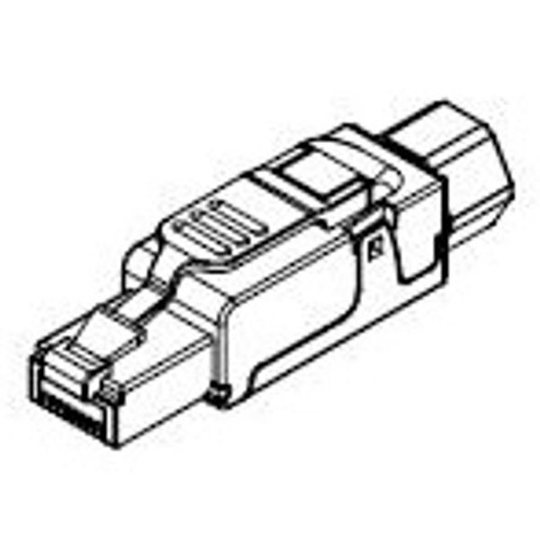 RJ45 plug C6a STP, on-site installable,f.solid wire,straight image 1