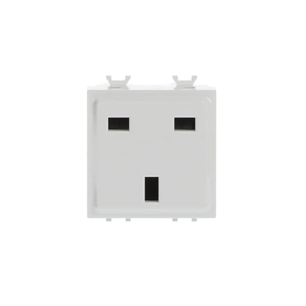 2P+T 13A socket outlet UK st. British Standard White - Chiara image 1