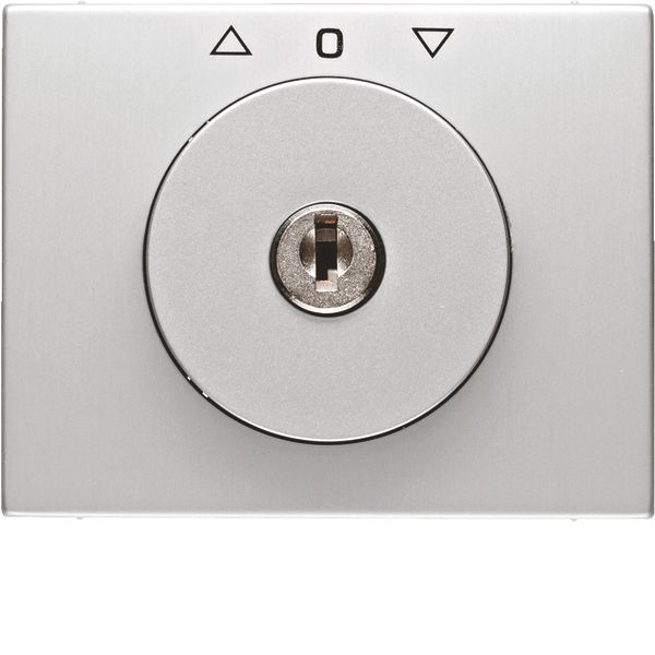 Centre plate lock key switch blinds Berker K.5 alu image 1