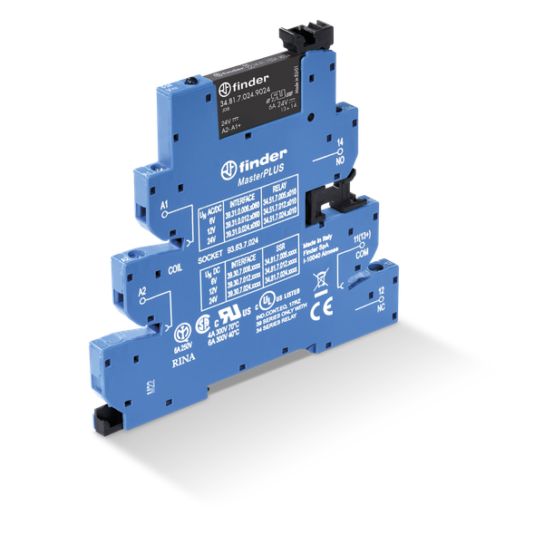 Rel. interface SSR MasterPLUS screw In.125VDC/SEN/1NO Out.6A/24VDC (39.30.7.125.9024) image 2