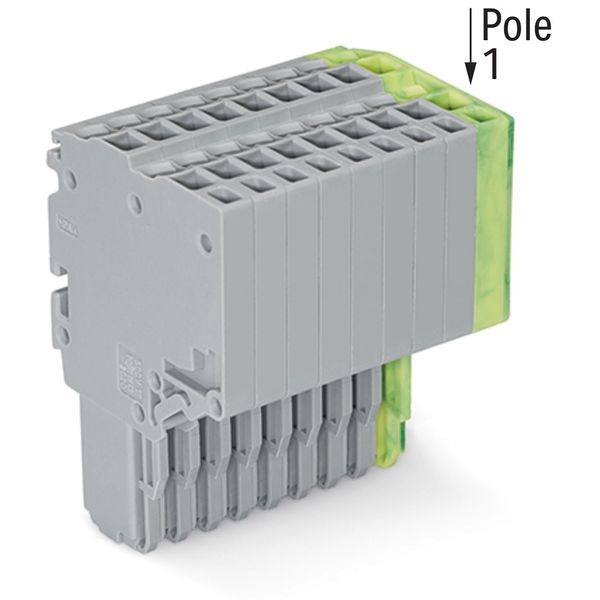 2-conductor female connector Push-in CAGE CLAMP® 1.5 mm² gray, green-y image 1