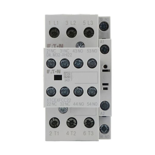 Contactor, 380 V 400 V 15 kW, 3 N/O, 2 NC, RDC 24: 24 - 27 V DC, DC operation, Screw terminals image 7