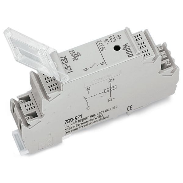 Latching relay module Nominal input voltage: 24 VDC 1 make contact gra image 3