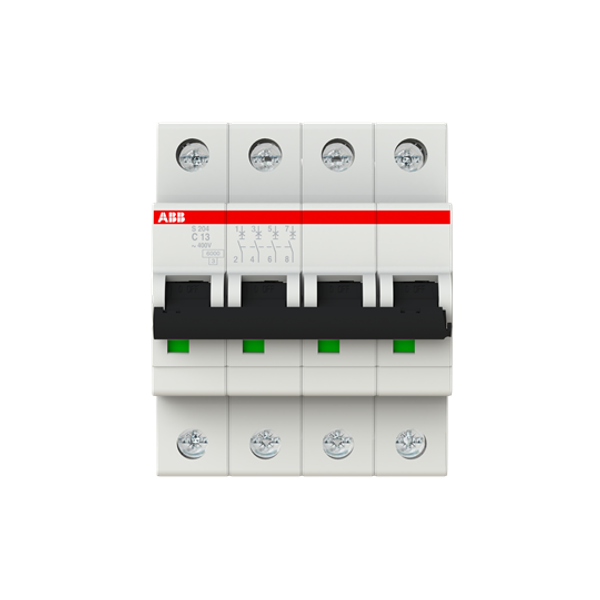 S204-C13 Miniature Circuit Breaker - 4P - C - 13 A image 7