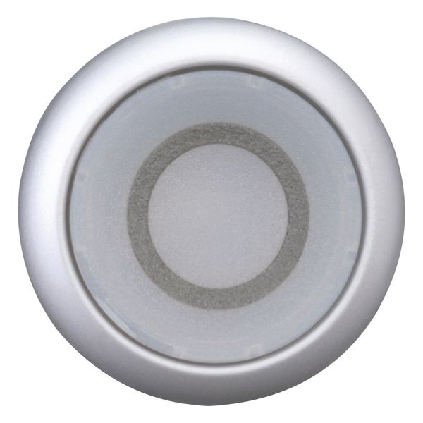 Illuminated pushbutton actuator, RMQ-Titan, Flush, momentary, White, inscribed 0, Bezel: titanium image 3