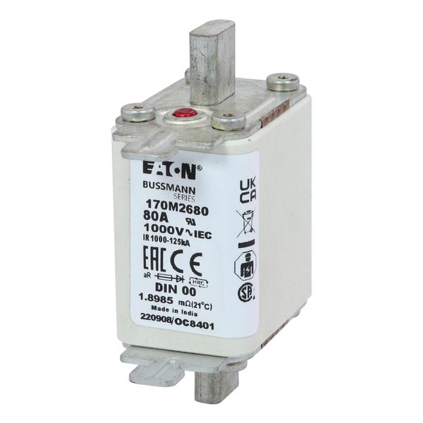 Fuse-link, high speed, 16 A, AC 660 V, DIN 0, 64 x 48 x 125 mm, aR, DIN, IEC, single indicator image 9