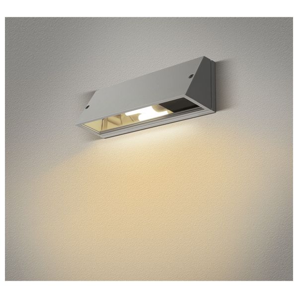 PEMA SQUARE wall lamp, E27, max. 15W, silvergrey image 4
