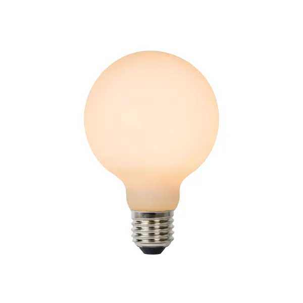 Lucide G80 - Filament bulb - Ø 8 cm - LED Dim. - E27 - 1x8W 2700K - 3 StepDim - Opal image 1