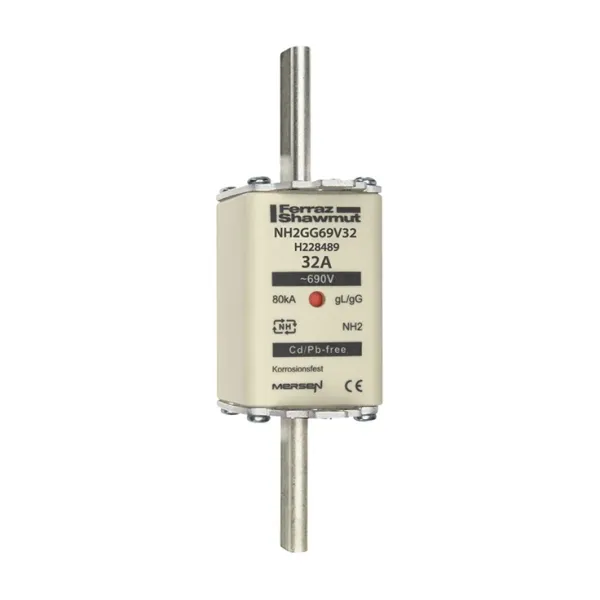 Fuse-link NH2 gG 690VAC 32A live tags Double indicator image 2