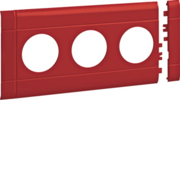 Frontplate 3-gang socket BR 100 red image 1