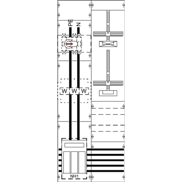 KA4249 Measurement and metering transformer board, Field width: 2, Rows: 0, 1350 mm x 500 mm x 160 mm, IP2XC image 5
