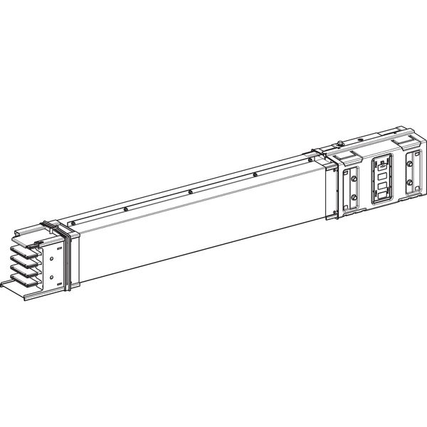 Horizontal transport length, KSA500 to 630, aluminium, 630A, made to measure length (A=500 to 1900mm), white RAL9001 image 1