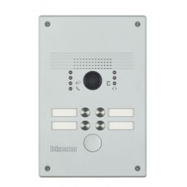 Monobloc vandal-resistant pushbutton panel Aluminium (2-4 calls) image 1