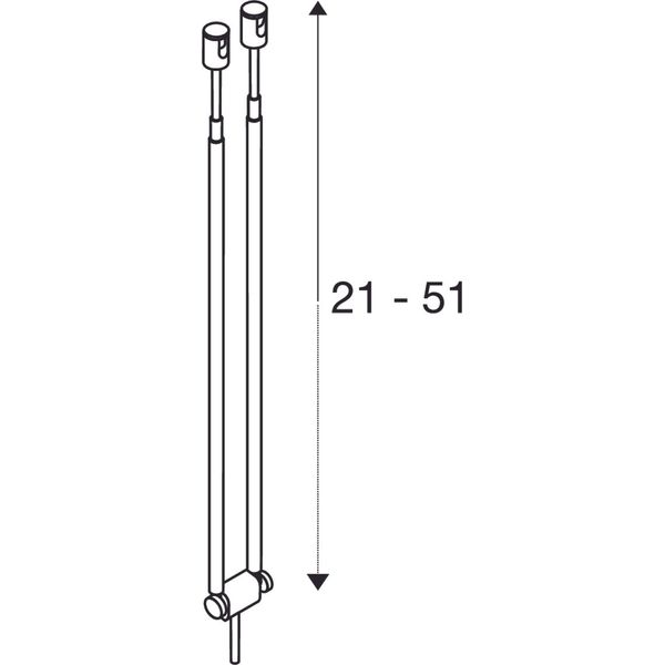 TELESCOPIC, cable luminaire for TENSEO, QR-C51, chrome image 3