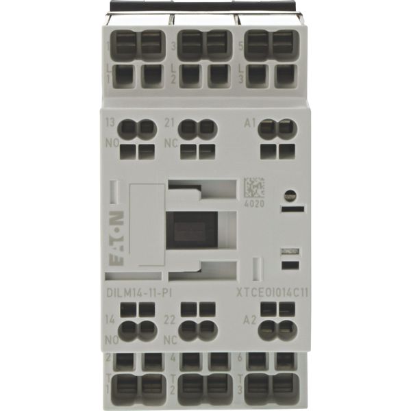 Contactor, 3 pole, 380 V 400 V 6.8 kW, 1 N/O, 1 NC, 42 V 50 Hz, 48 V 60 Hz, AC operation, Push in terminals image 6