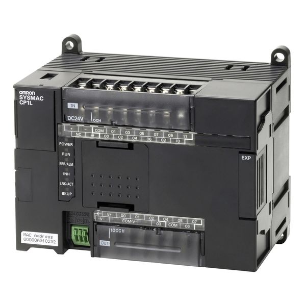 PLC, 24 VDC supply, 12 x 24 VDC inputs, 8 x relay outputs 2 A, 2 x ana image 1