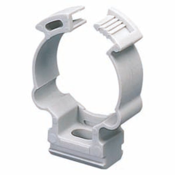 SHOCKPROOF POLYMER SADDLE COLLAR CLIP - FOR EXTERNAL CONDUITS Ø 40MM - GREY RAL 7035 image 2