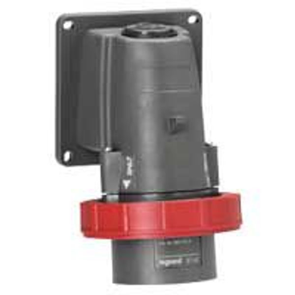 Surface appliance inlet Hypra - IP 66/67-55 - 380/415 V~ - 16 A - 3P+E - plastic image 1