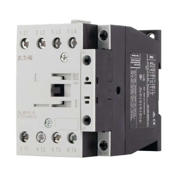 Contactor, 4 pole, AC operation, AC-1: 45 A, 1 N/O, 230 V 50/60 Hz, Screw terminals image 7