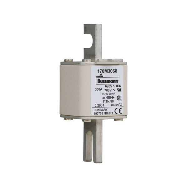 Fuse-link, high speed, 350 A, AC 690 V, compact DIN 1, 45 x 58 x 104 mm, aR, DIN, IEC, single indicator image 7