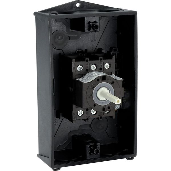 Safety switch, P1, 25 A, 3 pole, STOP function, With black rotary handle and locking ring, Lockable in position 0 with cover interlock, with warning l image 28