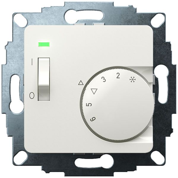 UP room controller, RAL9010 glossy 50x50, 5-30C, AC 24V, 1 opener 10 A at DC 24 V 100 W, temperature reduction approx. 4K image 2