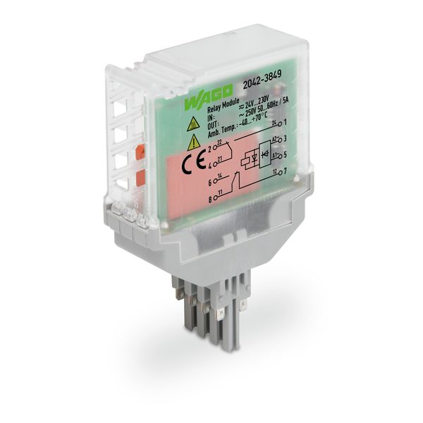Relay module Nominal input voltage: 24 … 230 V AC/DC 2 changeover cont image 1