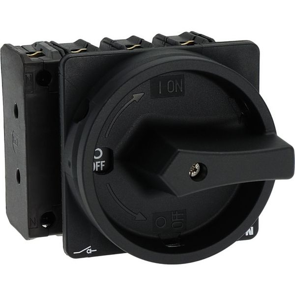 Main switch, P3, 100 A, flush mounting, 3 pole + N, 1 N/O, 1 N/C, STOP function, With black rotary handle and locking ring, Lockable in the 0 (Off) po image 38