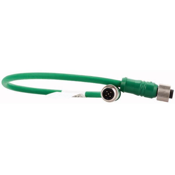 SWD round cable IP67, 0.3 m, 5 pole, prefabricated with M12 plug and M12 socket image 4