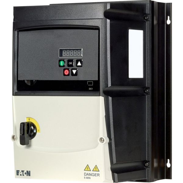 Variable frequency drive, 400 V AC, 3-phase, 18 A, 7.5 kW, IP66/NEMA 4X, Radio interference suppression filter, Brake chopper, 7-digital display assem image 6