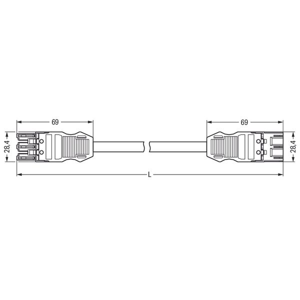 pre-assembled interconnecting cable;Eca;Socket/plug;black image 6