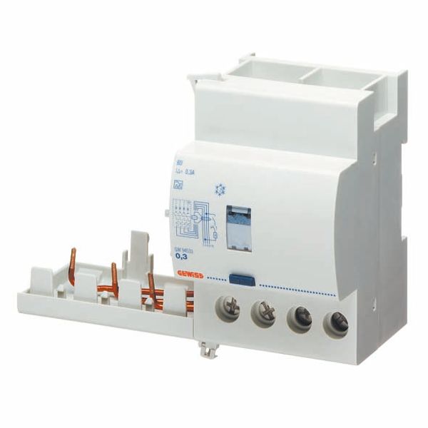 ADD ON RESIDUAL CURRENT CIRCUIT BREAKER FOR MT CIRCUIT BREAKER - 4P 25A TYPE AC INSTANTANEOUS Idn=0,03A - 3,5 MODULES image 2