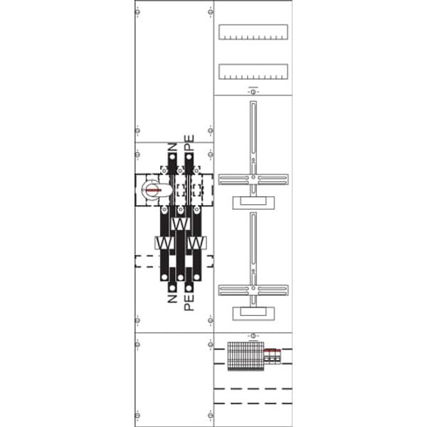 KA4207 Measurement and metering transformer board, Field width: 2, Rows: 0, 1350 mm x 500 mm x 160 mm, IP2XC image 4