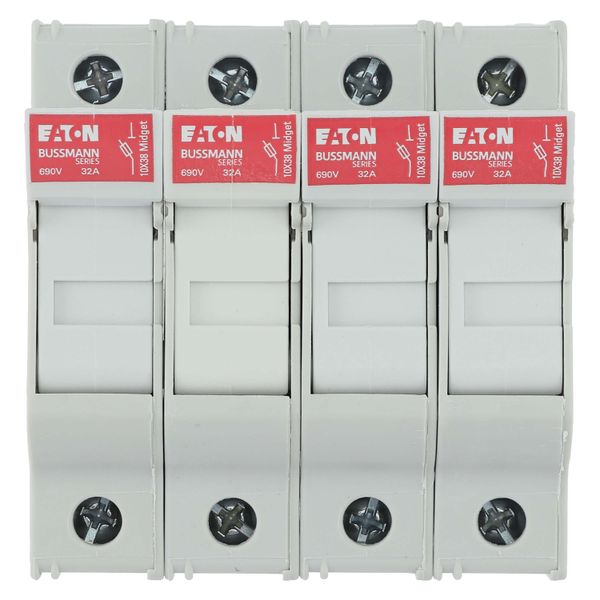 Fuse-holder, low voltage, 32 A, AC 690 V, 10 x 38 mm, 4P, UL, IEC image 27