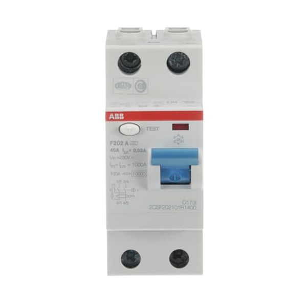 F202 A-40/0.03 Residual Current Circuit Breaker 2P A type 30 mA image 4