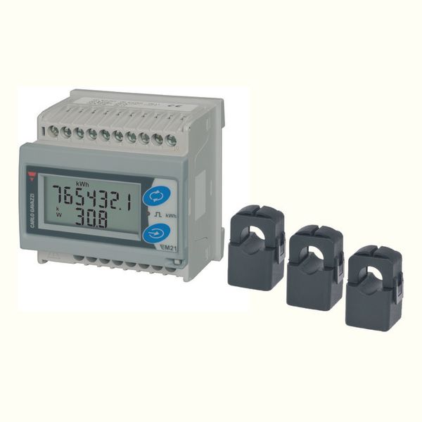 3-PHASE ENERGY METER +3 CURRENT SENSORS 250A image 1