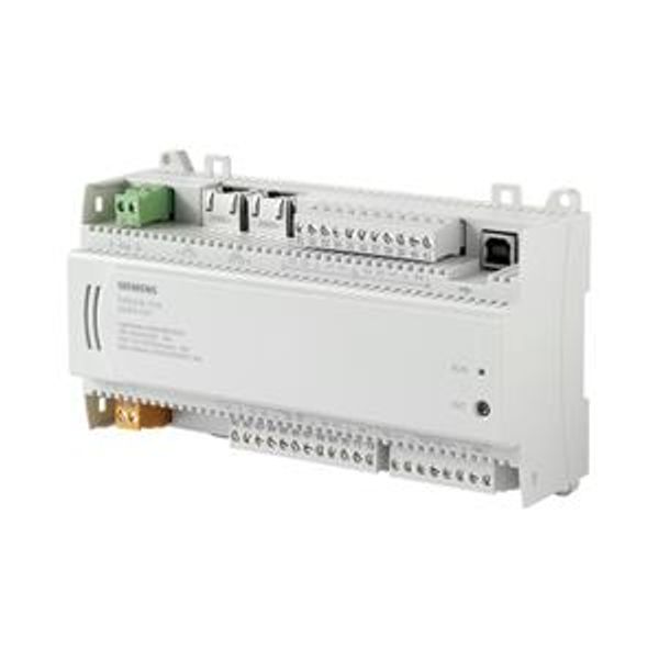 DXR2.E18-101A - Compact room automation station, BACnet/IP, 24 V, DIN housing, 2 DI, 4 UI, 4 AO, 8 triac, (Fancoil, Radiant ceilling, Radiator, image 1