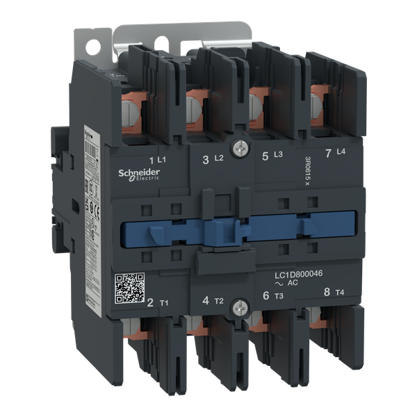 TeSys Deca contactor, 4P(4NO), AC-1, 440V, 125A, 230V AC 50/60 Hz coil,screw clamp terminals image 4