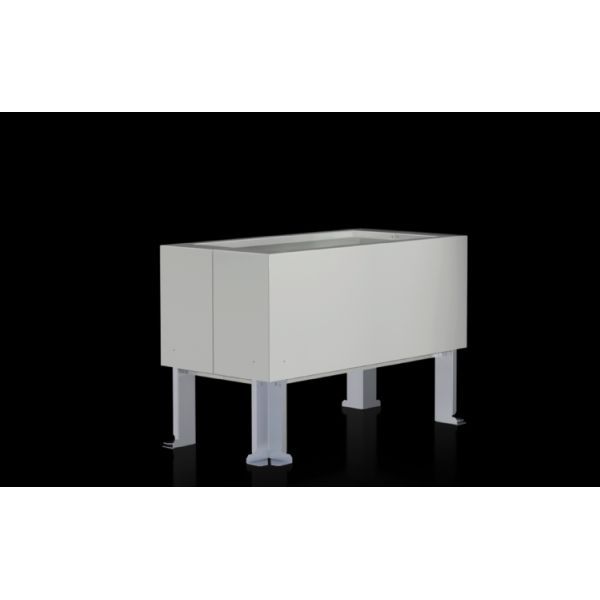 SZ Ground plinth for multifunctional enclosure MFG 8, for W: 1000 mm, D: 500 mm, stainless steel image 1