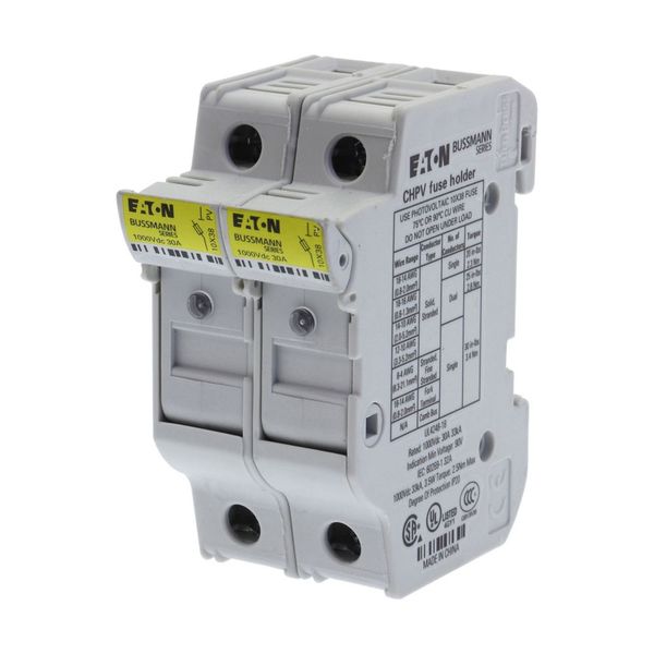 Fuse-holder, LV, 32 A, DC 1000 V, 10 x 38 mm, gPV, 2P, UL, IEC, indicating, DIN rail mount image 16