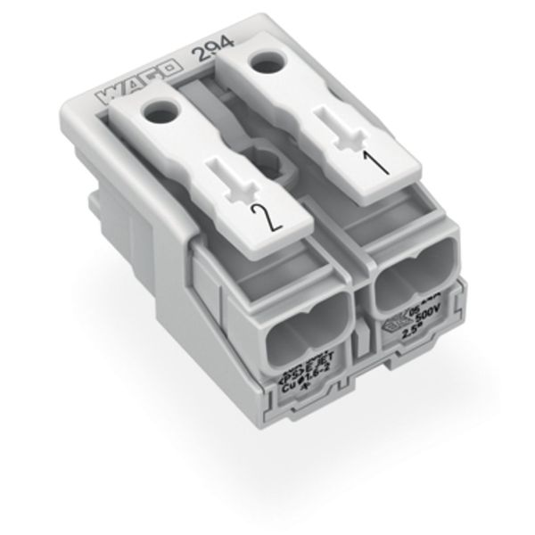 Lighting connector push-button, external without ground contact white image 1