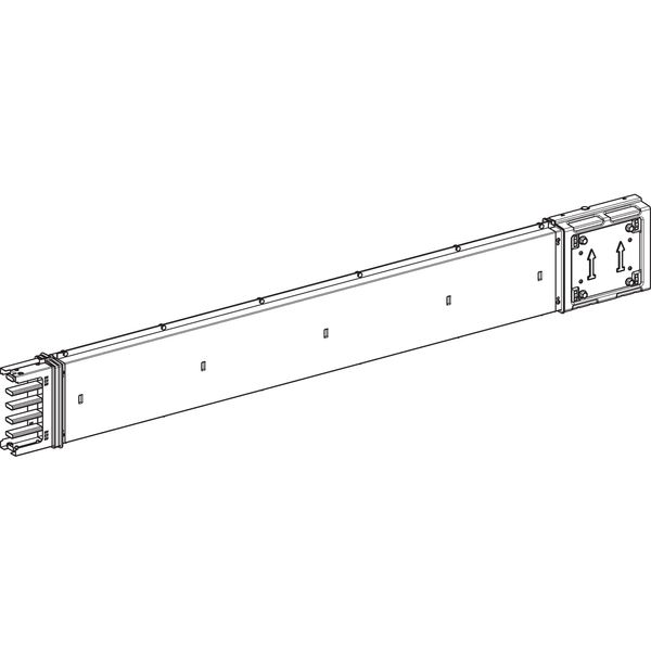Horizontal transport length, KSA400, aluminium, 400A, made to measure length (A=500 to 1900mm), white RAL9001 image 1