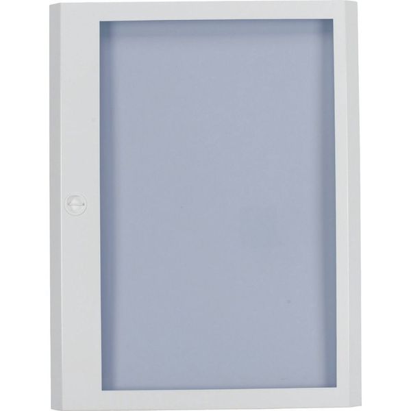 Surface mounted steel sheet door white, transparent, for 24MU per row, 5 rows image 6