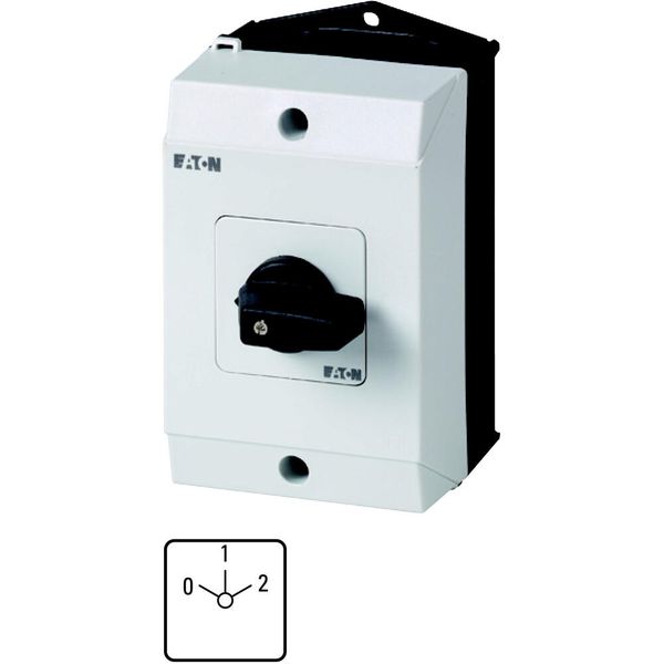 Step switches, T0, 20 A, surface mounting, 3 contact unit(s), Contacts: 6, 45 °, maintained, With 0 (Off) position, 0-2, Design number 15069 image 2