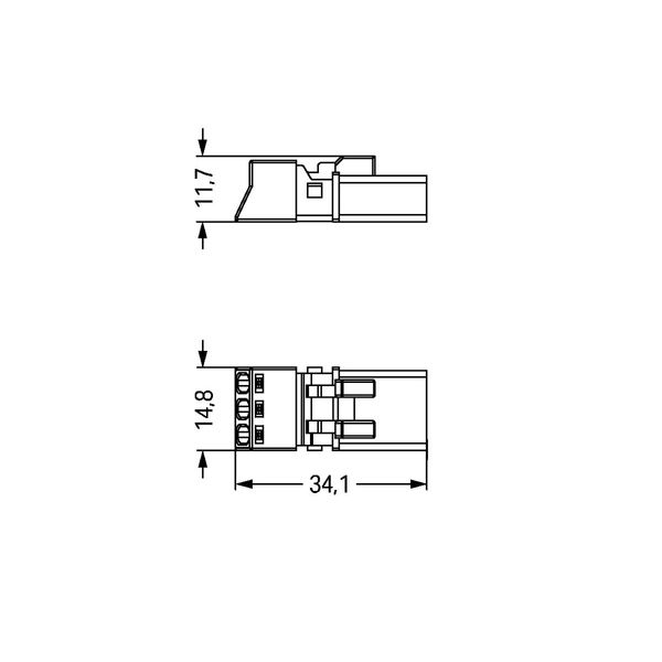 Plug 3-pole Cod. B gray image 4