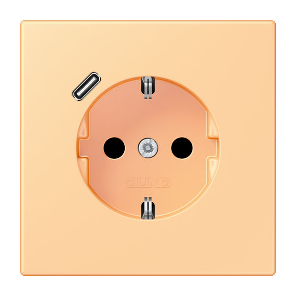 SCHUKO socket with USB type C LC4320P LC1520-18C258 image 1