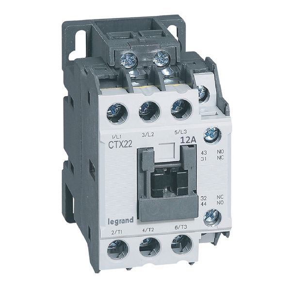 3-pole contactors CTX³ 22 - 12 A - 110 V~ - 1 NO + 1 NC - screw terminals image 1
