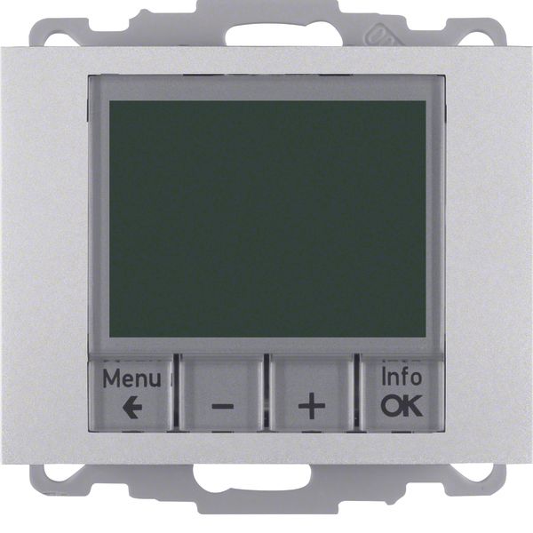 Thermostat, NO contact, centre plate, time-controlled, K.5, al., matt, image 1
